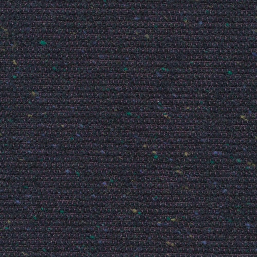 Deep navy woven swatch with tiny green, blue and purple flecks