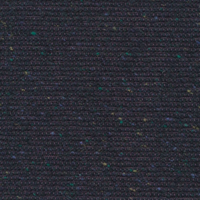 Deep navy woven swatch with tiny green, blue and purple flecks