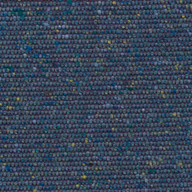 Peacock blue, teal and purple flecked weave with scattered yellow highlights