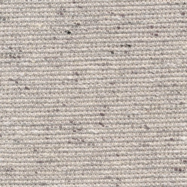 Cool silver-grey woven fabric with fine horizontal slubs and subtle charcoal flecks
