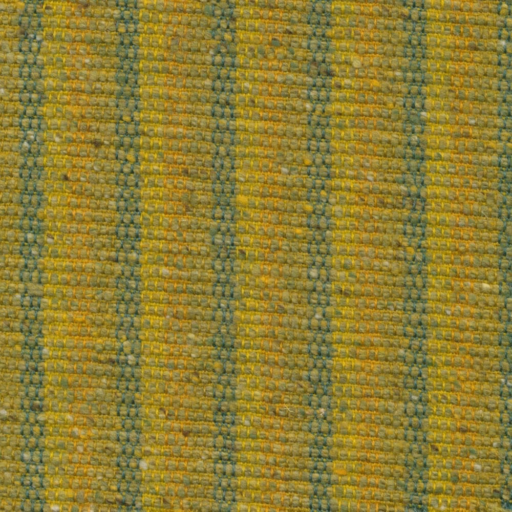 Chunky lime and mustard woven stripe with muted blue-green vertical bands