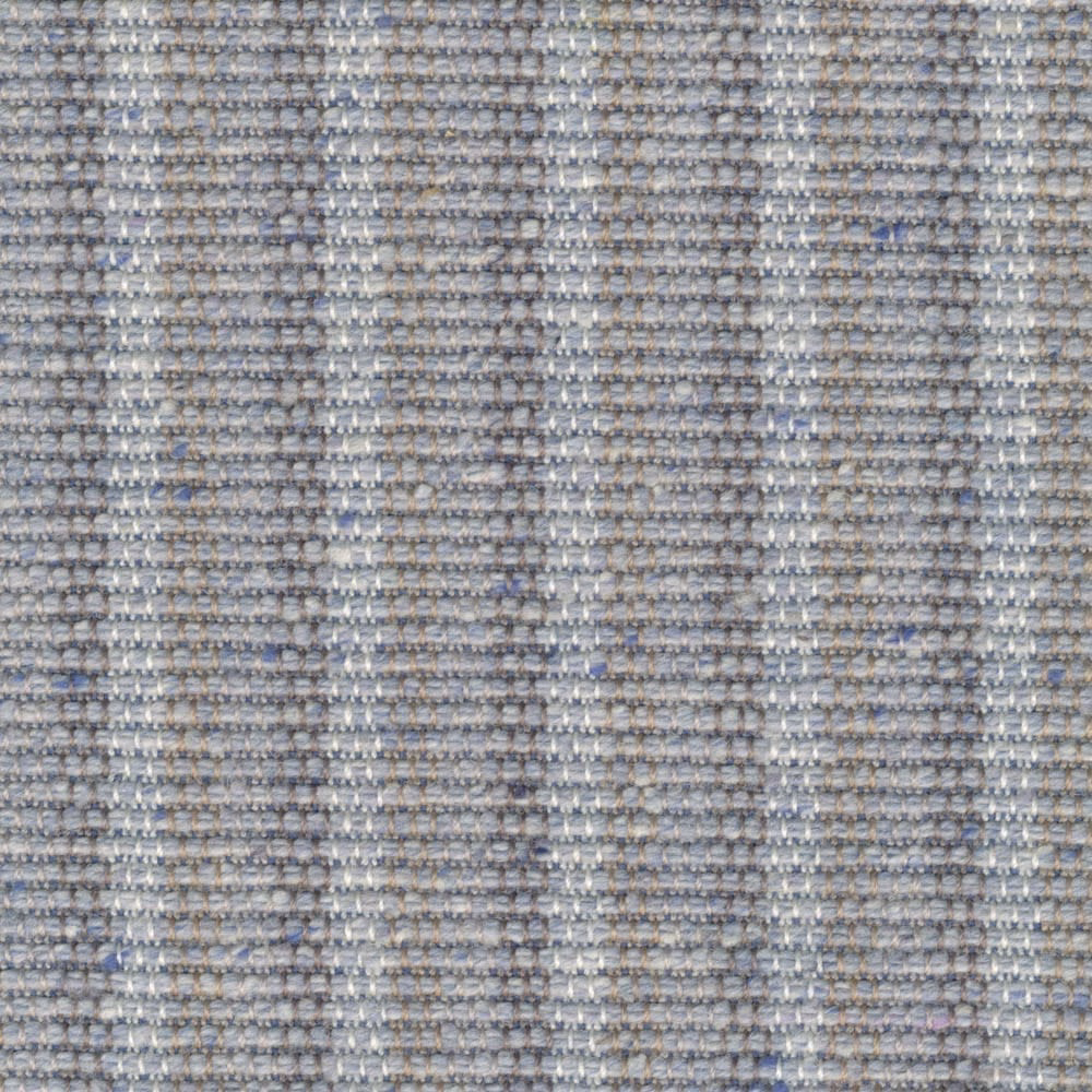 Close view of cool blue-grey Islabank Stripe with flecked woven vertical stripes