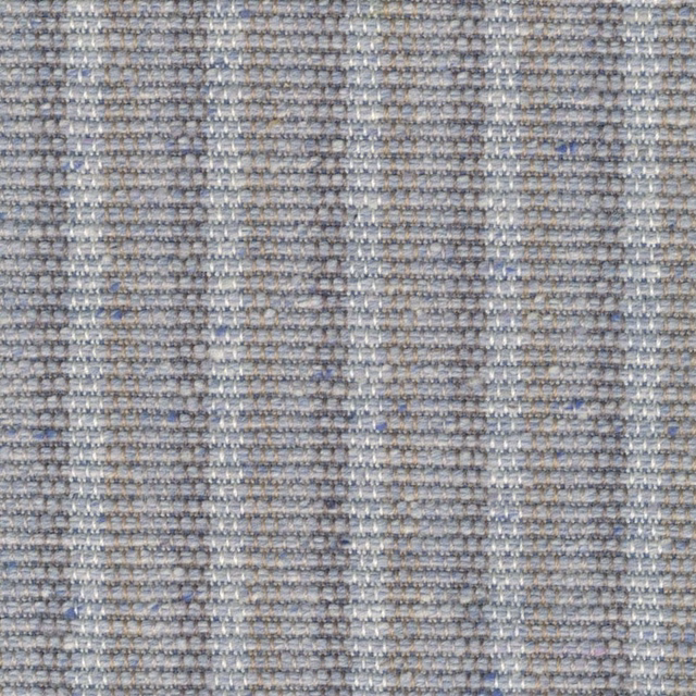 Close view of cool blue-grey Islabank Stripe with flecked woven vertical stripes