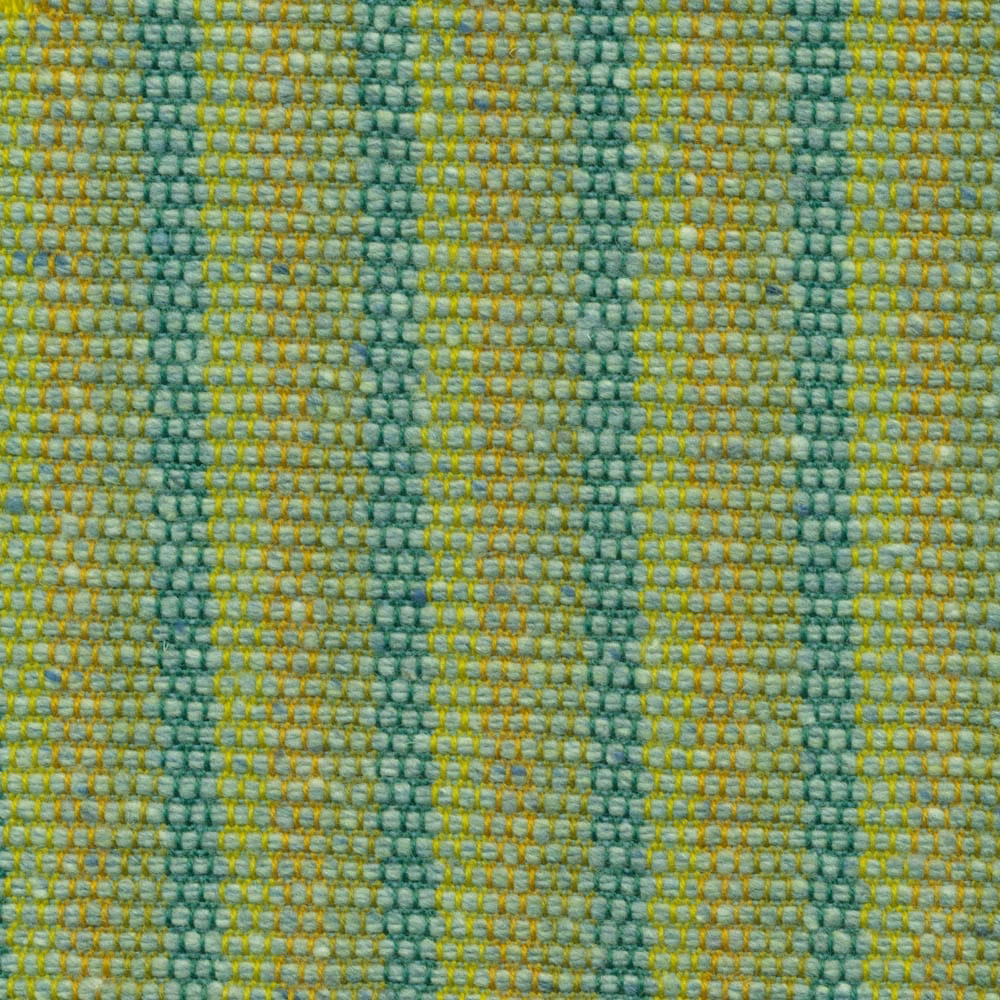 Chunky marina teal stripe weave with aqua bands and lime flecks
