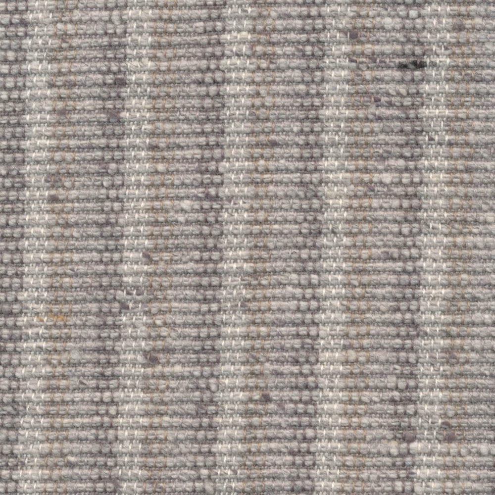 Silver-grey woven stripe with taupe flecks and softly nubby horizontal texture