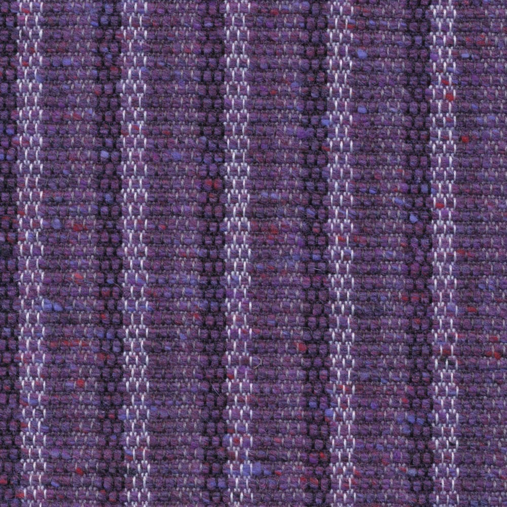 Close-up of violet and plum woven stripes with pale lavender flecks