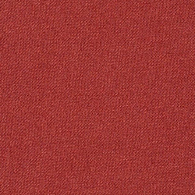 Rich red twill fabric with fine diagonal ridges and subtly shaded weave