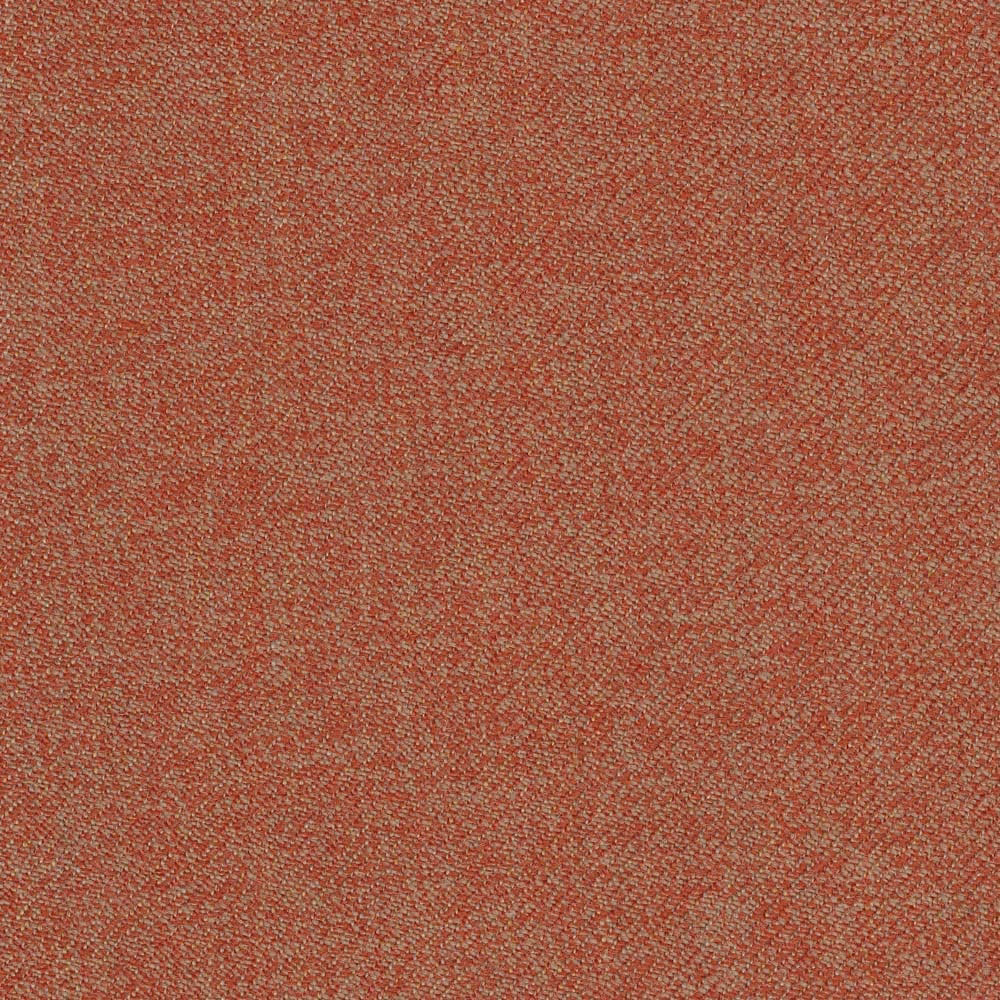 Warm rust terracotta twill with fine lighter flecks and softly mottled woven texture
