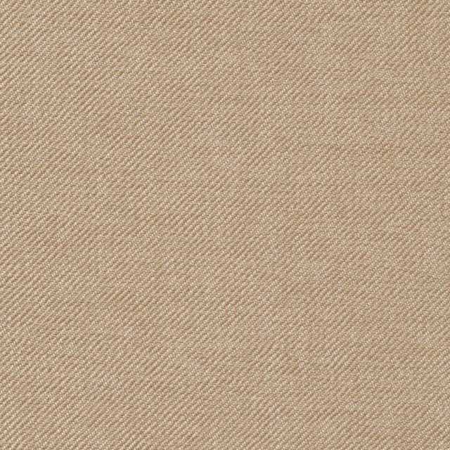 Close-up of stone taupe fabric with a fine, tightly packed diagonal twill weave