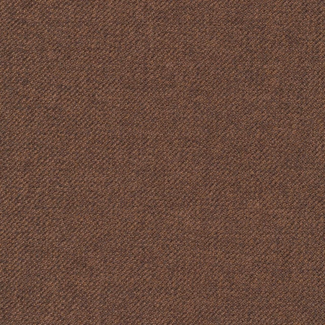 Warm walnut-brown fabric showing a fine, closely packed diagonal twill weave