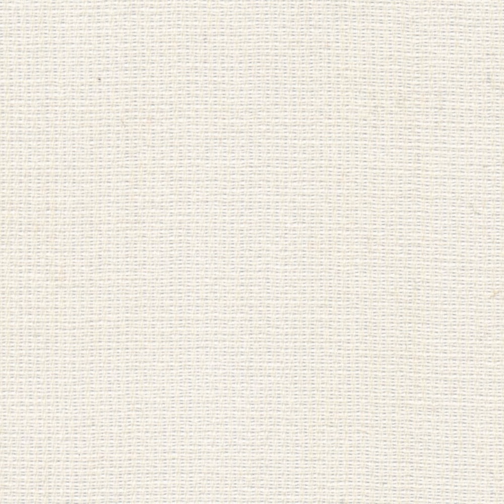 Close-up of ivory-white fabric with a fine, subtly gridded woven texture
