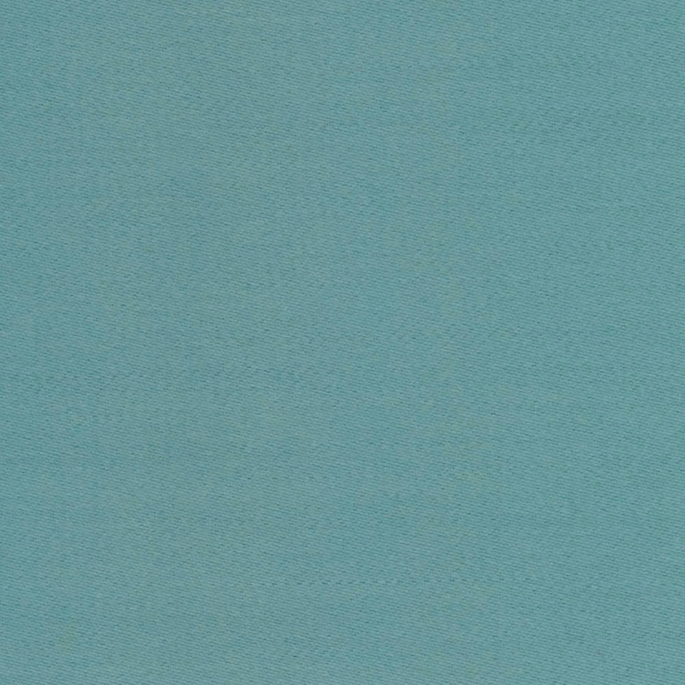 Close-up of cool aqua teal sateen with a fine horizontal woven grain