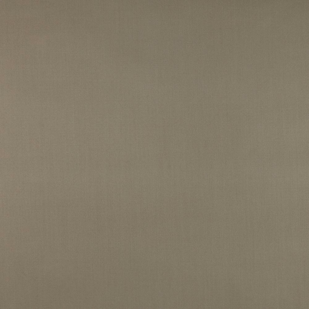 Close-up of muted taupe-grey Basswood sateen with fine, subtle woven texture