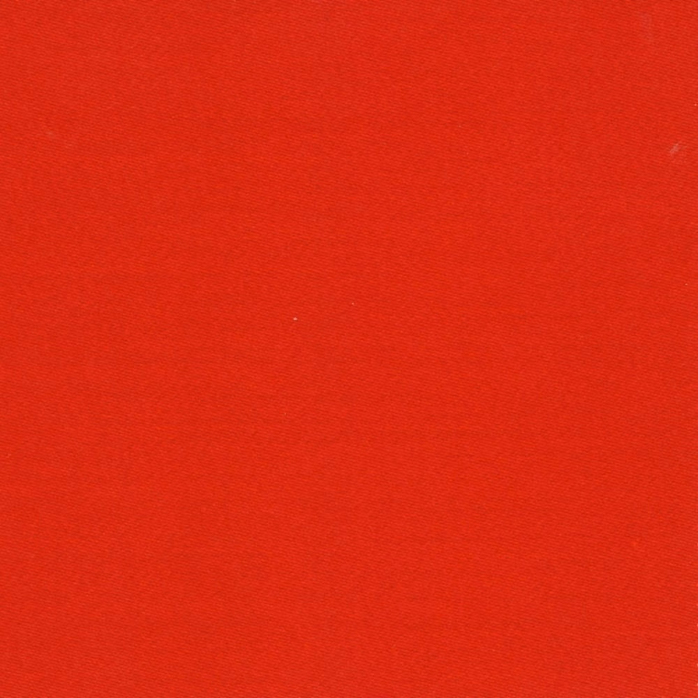 Close-up of vivid fire-red sateen with a fine diagonal woven texture