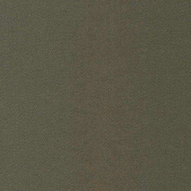 Close-up of muted olive-green sateen with a fine, subtly textured weave