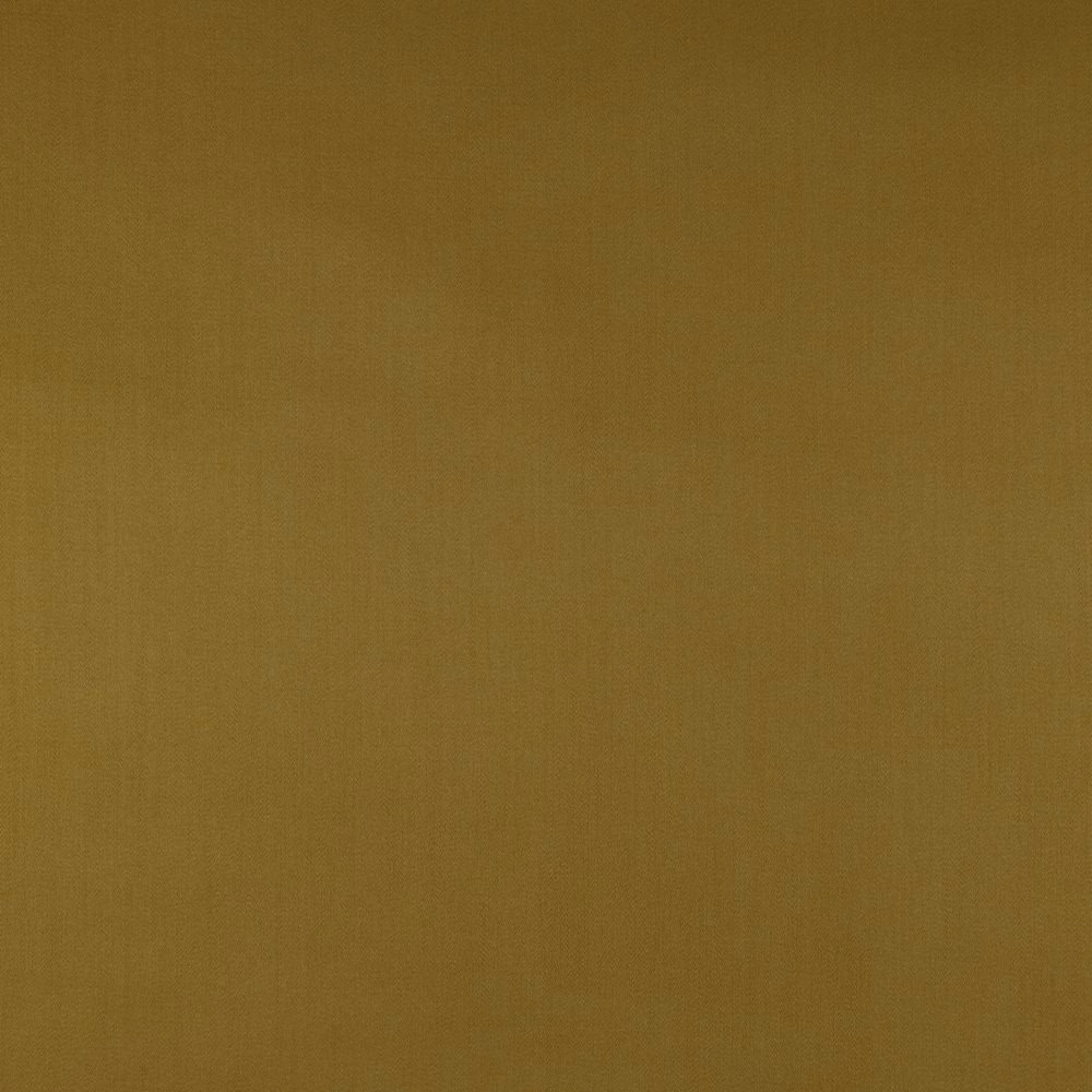Close view of plain muted ochre sateen with a soft, fine vertical weave