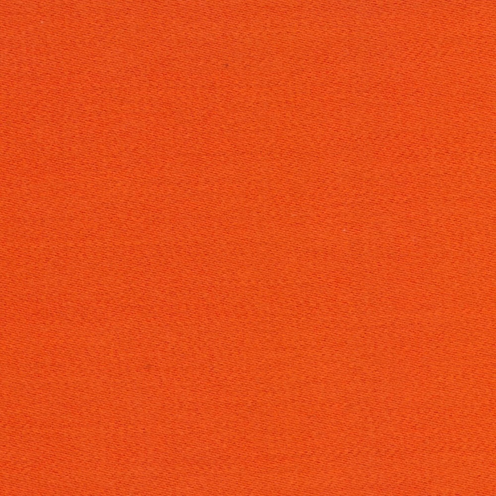 Close-up of warm tangerine orange sateen with a fine diagonal weave