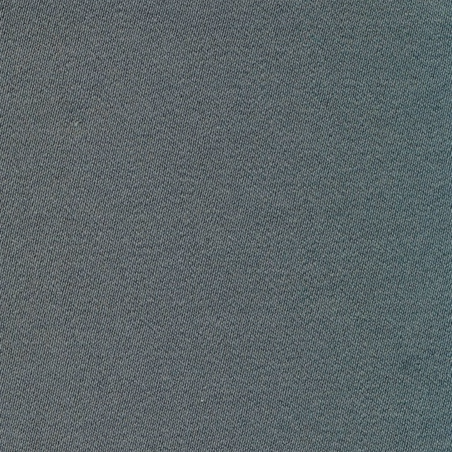 Muted blue-grey teal sateen showing a fine vertical weave and restrained surface sheen