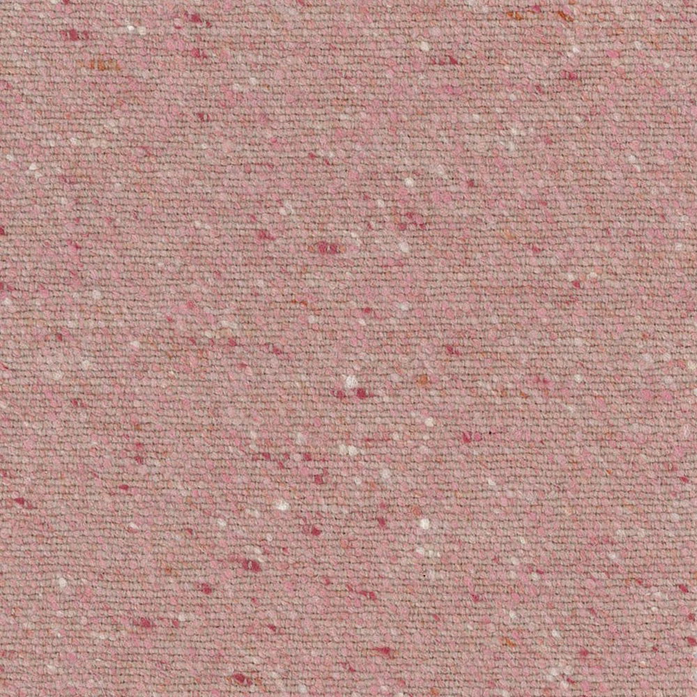 Dusty blush-pink woven fabric with taupe threads and scattered blossom-like flecks