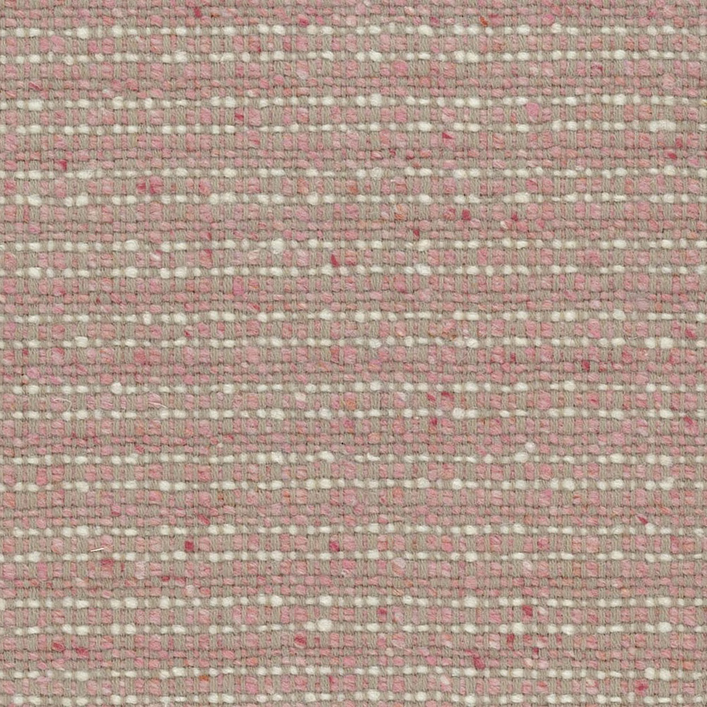 Muted dusty rose woven fabric with cream and taupe flecks and nubby texture