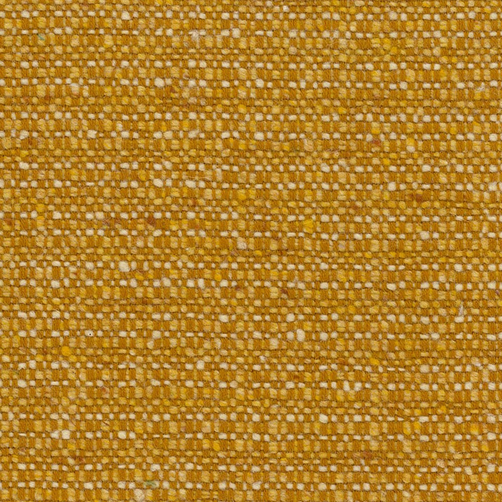 Mustard buttercup woven textile with cream flecks and a nubby irregular grid