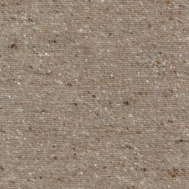 Close-up of cool taupe-grey slubby weave with pale and dark flecks