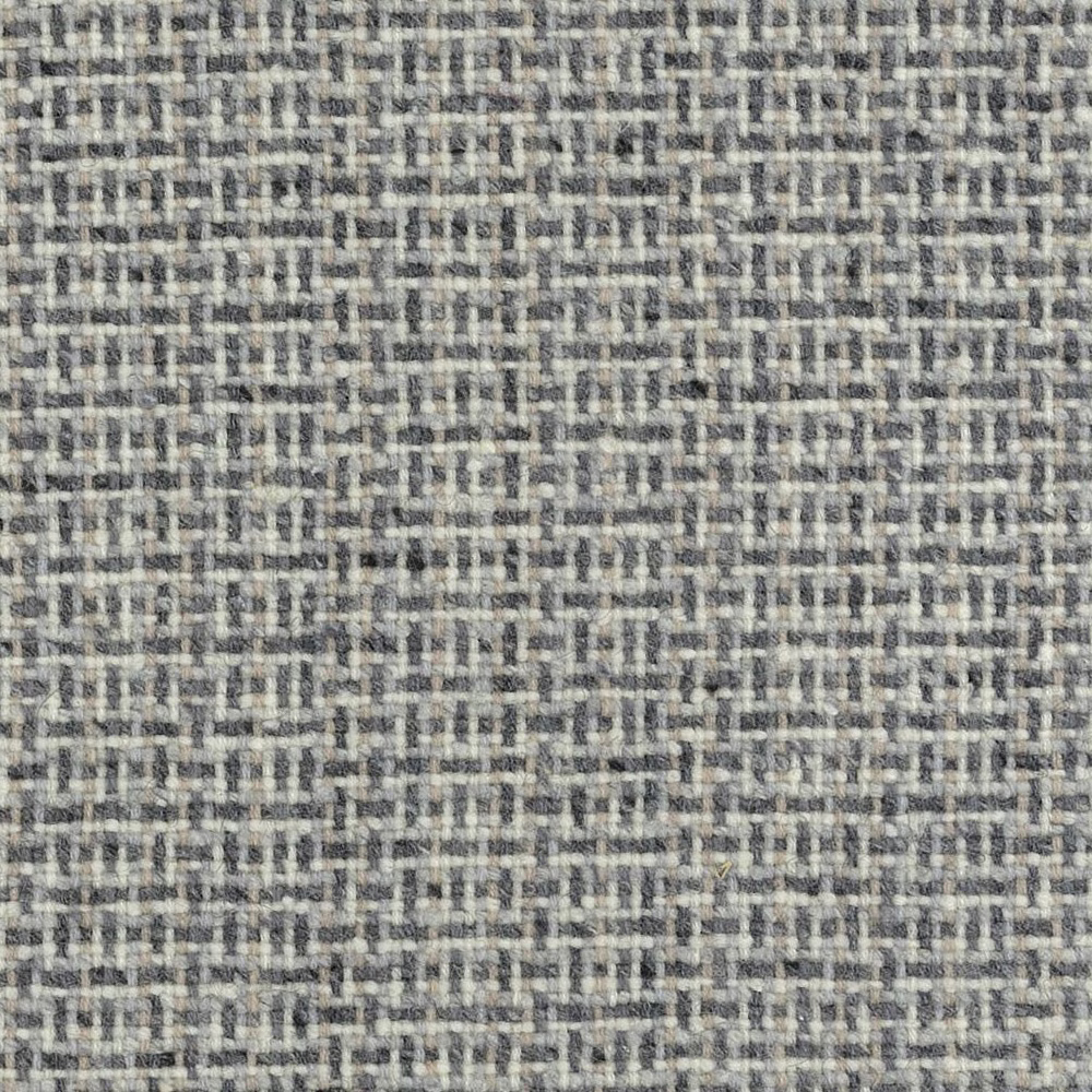 Cool pebble-grey textile with small irregular crosshatch weave and nubby surface