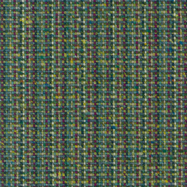 Mottled Woodland textile with moss, teal, olive, blue and berry woven threads