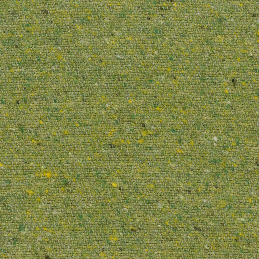 Close-up of olive-green woven fabric with moss, khaki and mustard flecks