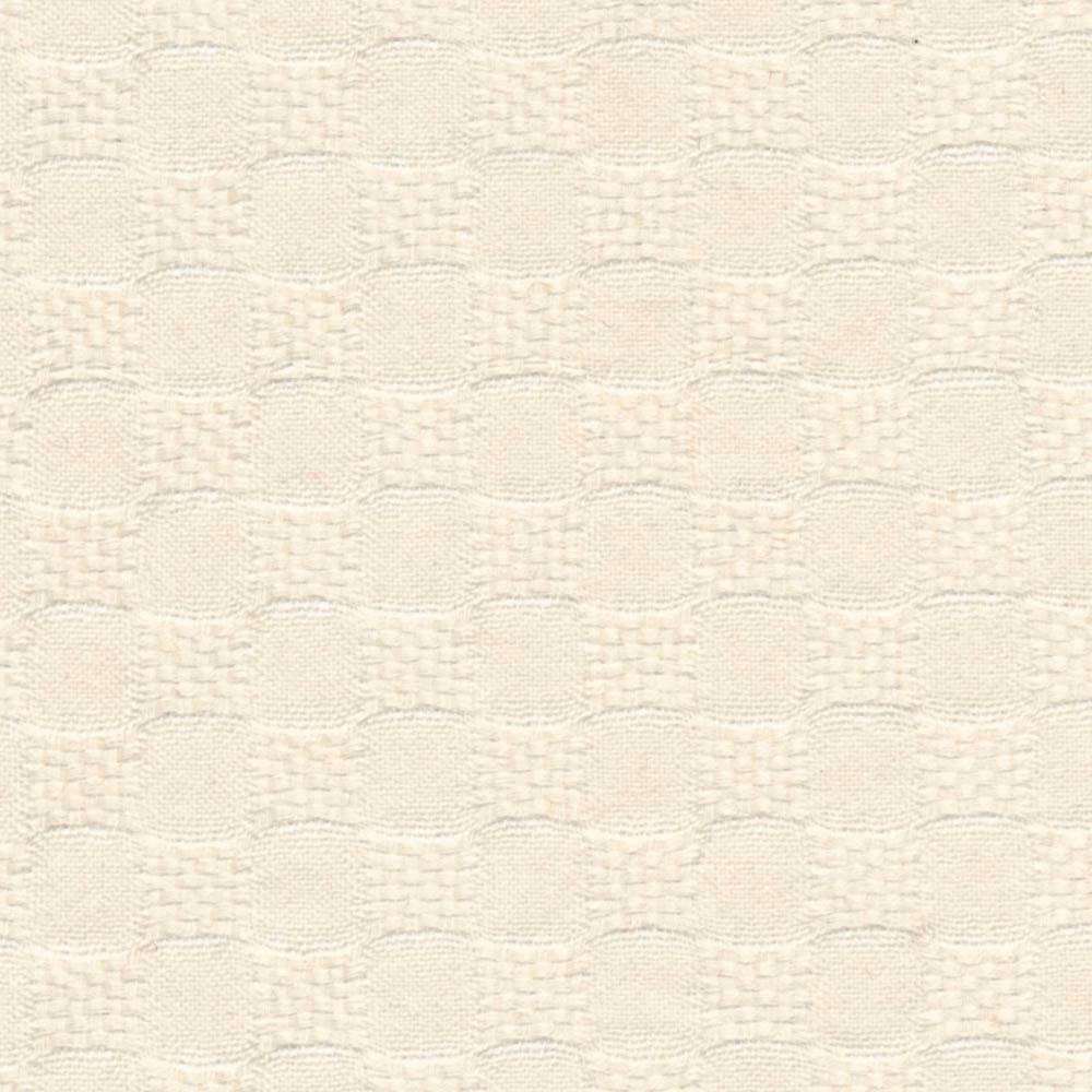 Soft ivory sheer with irregular horizontal bands and a raised woven texture