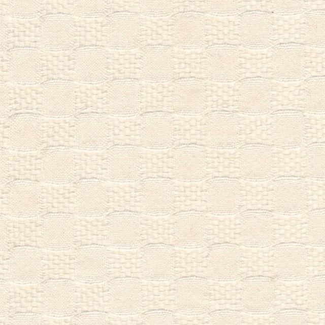 Soft ivory sheer with irregular horizontal bands and a raised woven texture