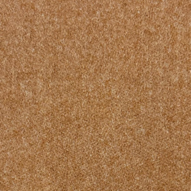 Dense camel-brown melton surface with softly flecked, brushed texture