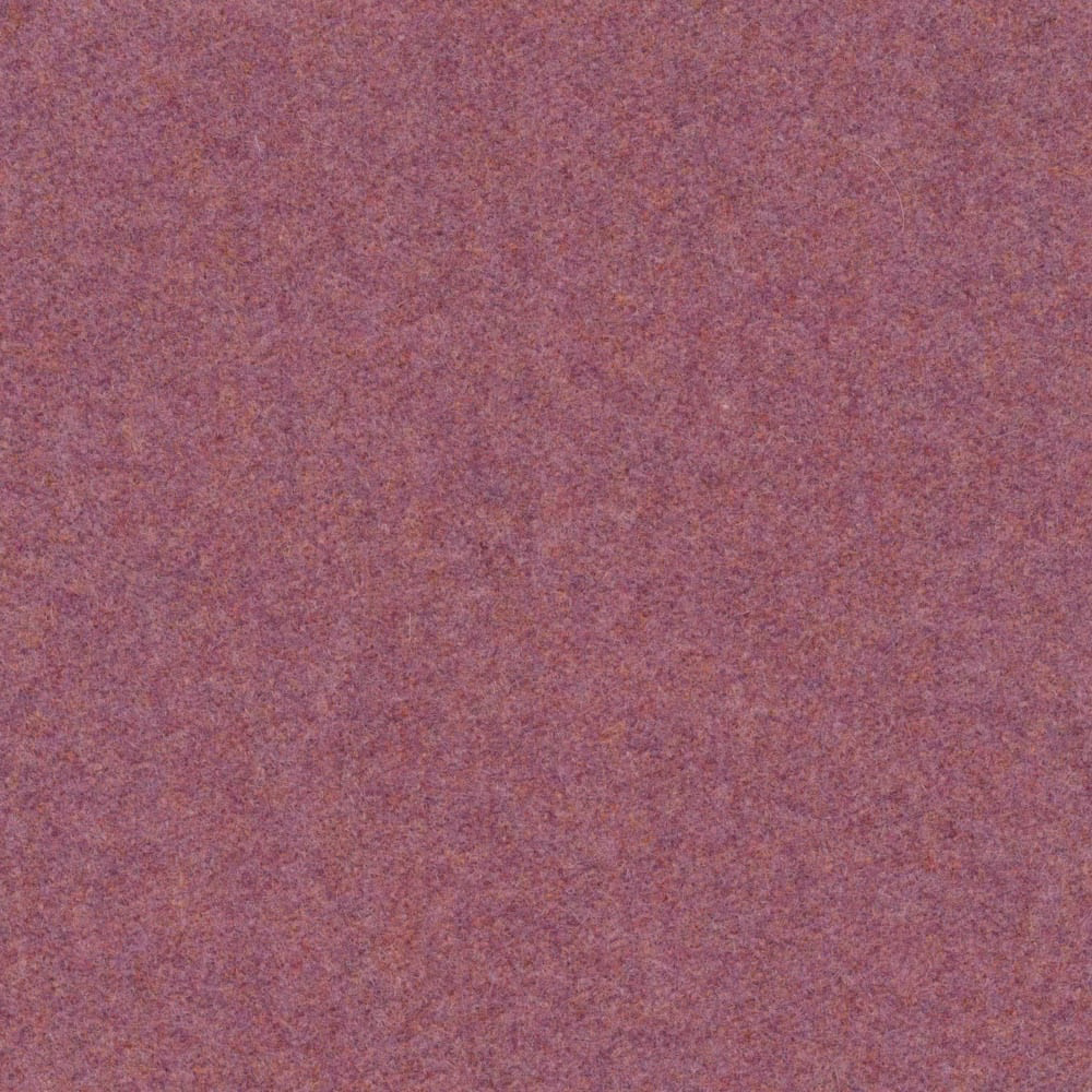 Dusky magenta melton fabric with a fine mottled nap and softly varied purple-pink texture