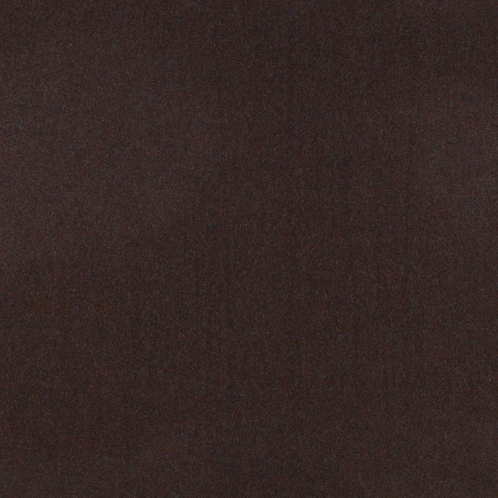 Dark mahogany-brown plain melton textile with a subtle, softly brushed surface