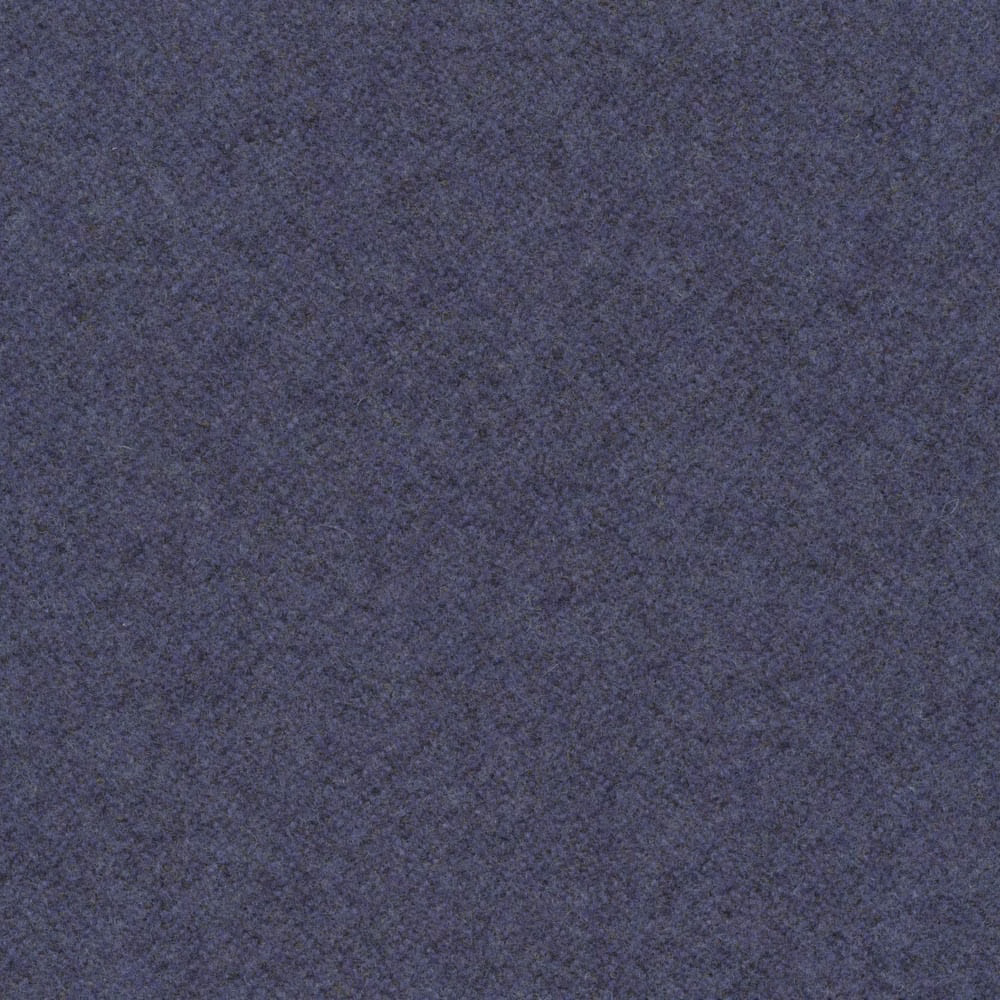 Dark thunder blue-grey melton with a softly mottled, napped texture