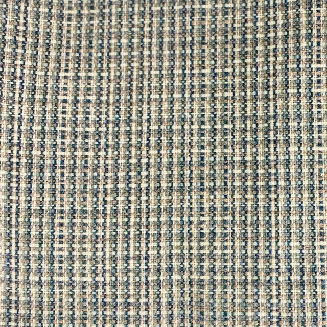 Textured opal blue-green woven fabric with cream and dark vertical flecks