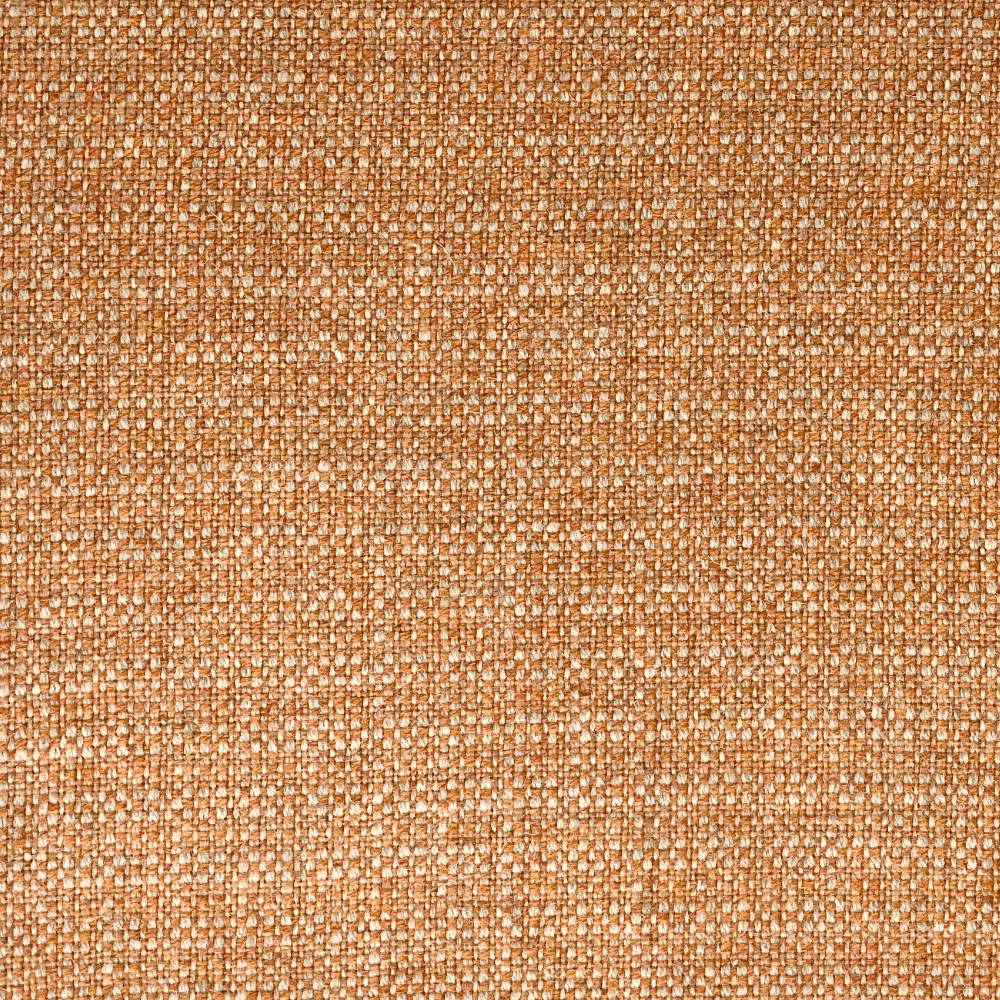 Close view of amber-brown woven fabric with pale sand flecks and nubby texture