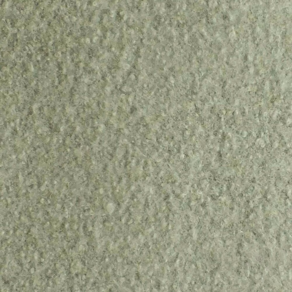Pale aqua boucle fabric with grey-green flecks and a dense nubby texture