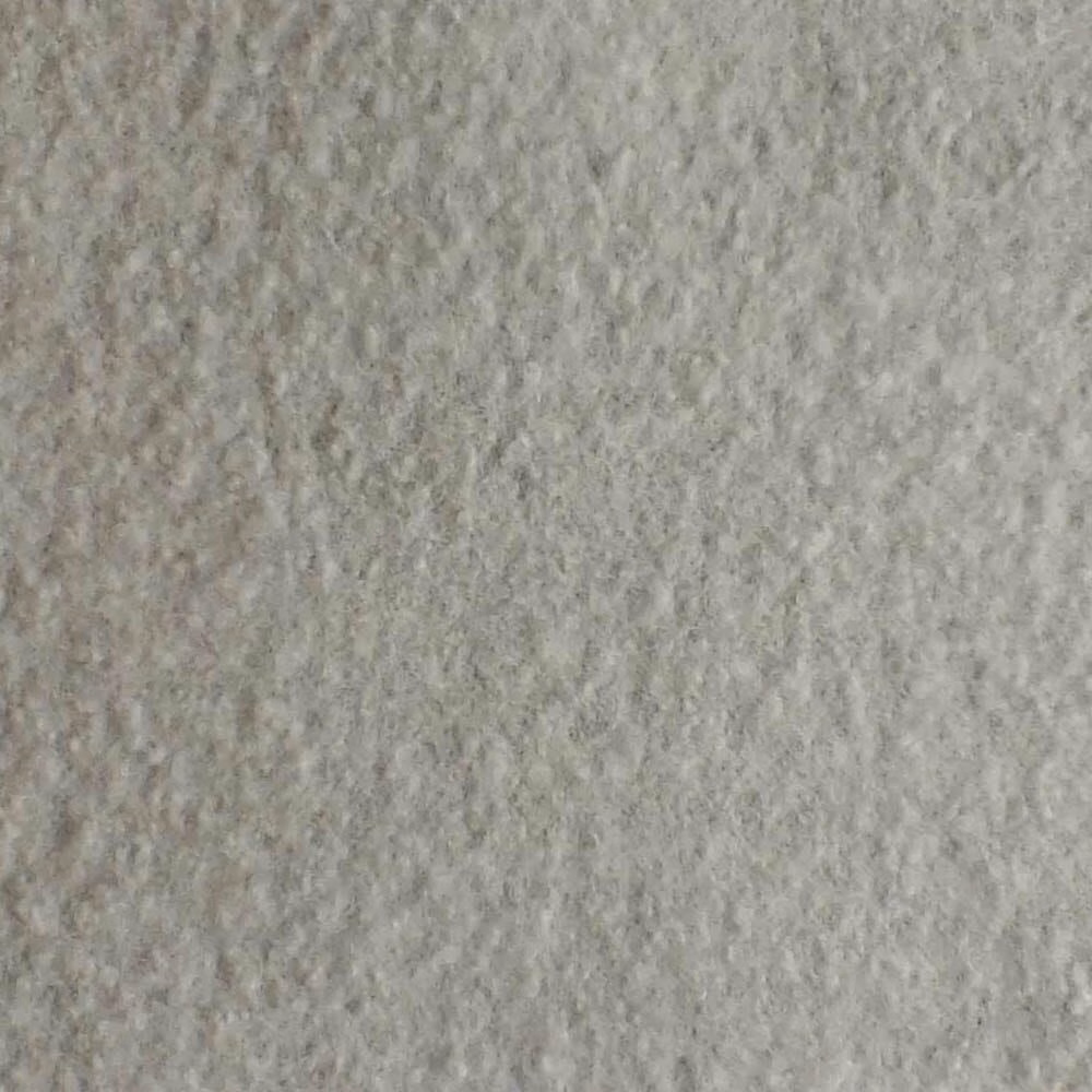 Pale ash-grey boucle with a dense, softly mottled nubby texture
