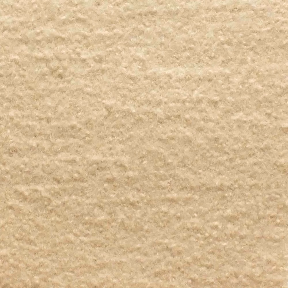 Warm champagne beige boucle with soft cream highlights and a fuzzy, flecked surface