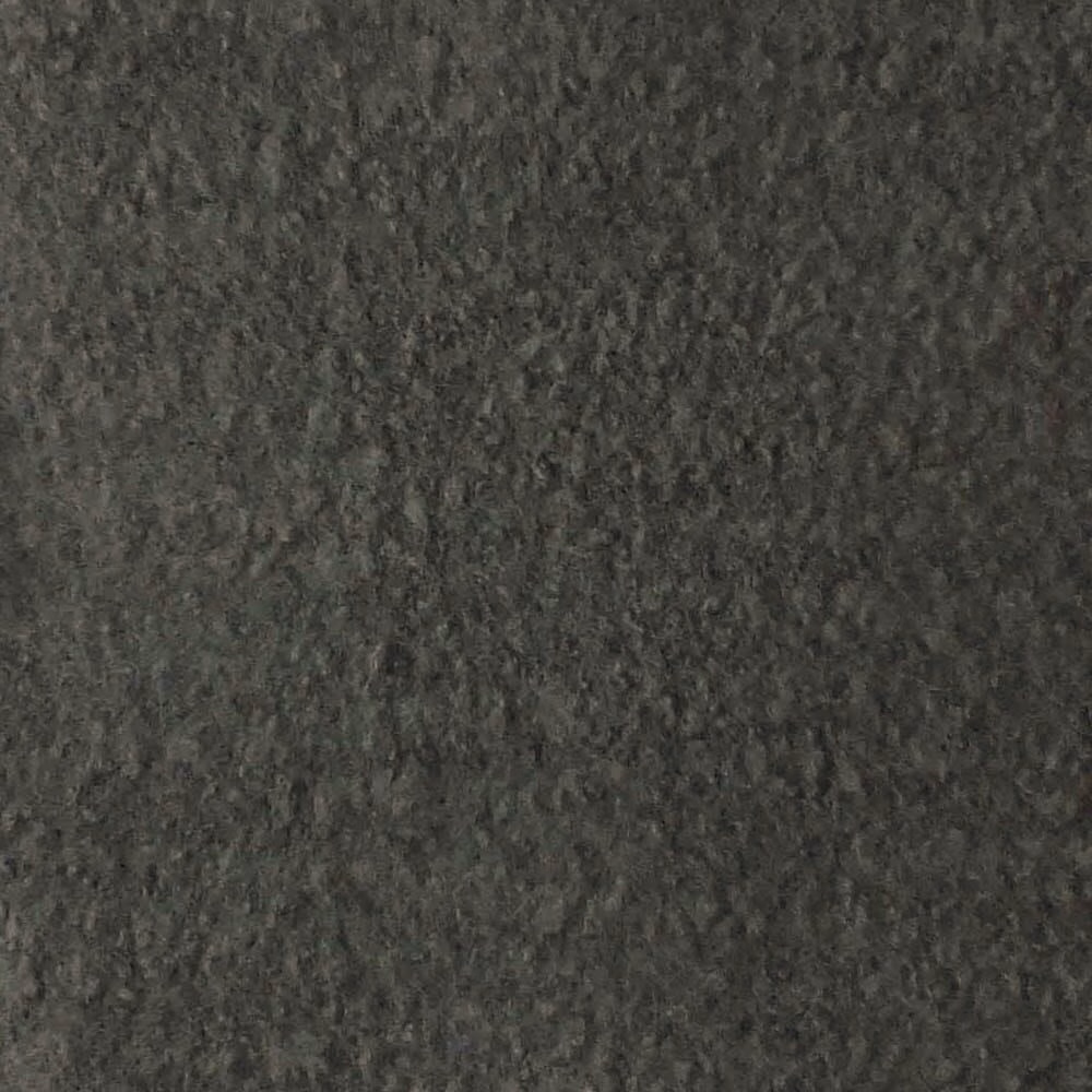 Close-up of dark charcoal-grey boucle with irregular fleecy loops and tonal mottling