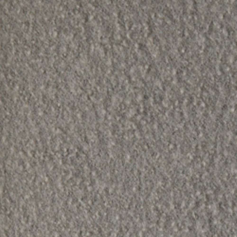 Close-up of grey-mink boucle with dense nubby loops and softly mottled texture