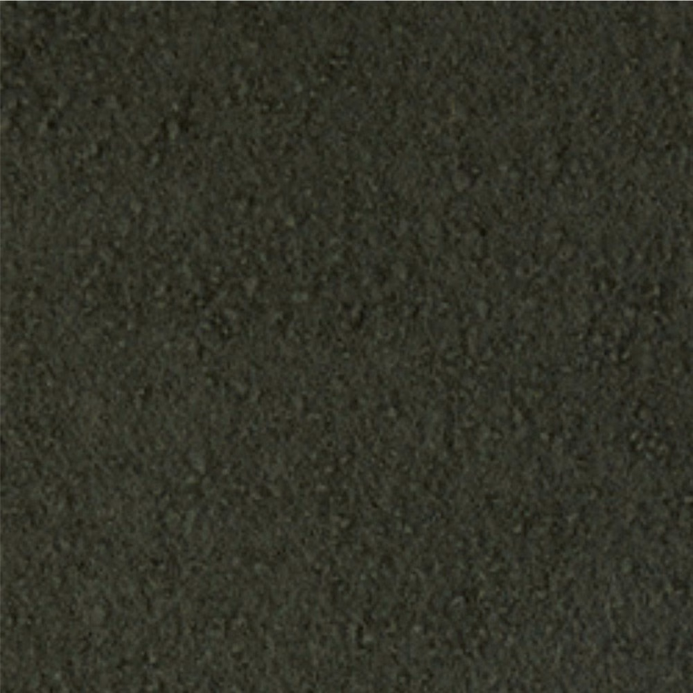Deep olive boucle fabric with a dense, softly irregular nubby texture