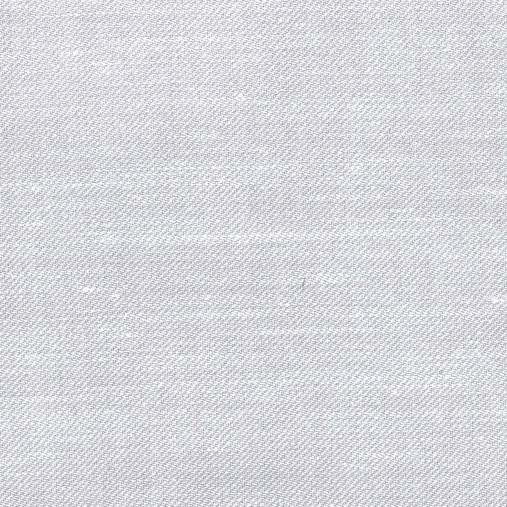 Pale blue-grey fabric with a fine silvery diagonal woven texture