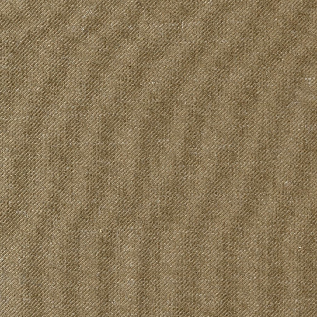 Warm biscuit taupe textile with a fine diagonal twill weave and subtle tonal flecks