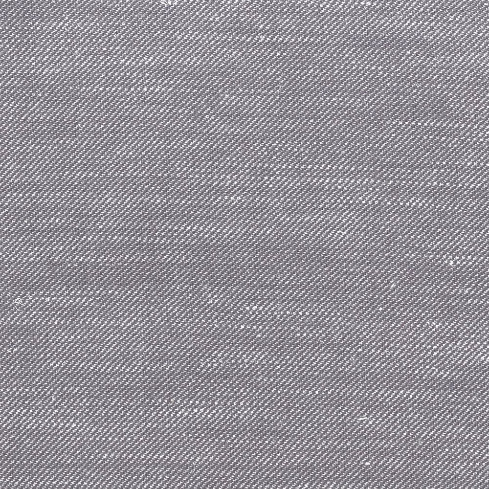 Close-up of cool lilac-grey fabric with a fine diagonal twill weave