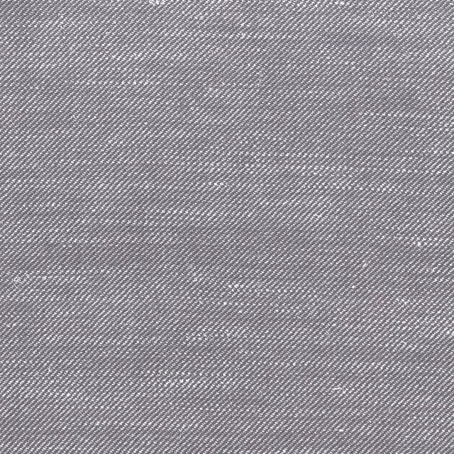 Close-up of cool lilac-grey fabric with a fine diagonal twill weave