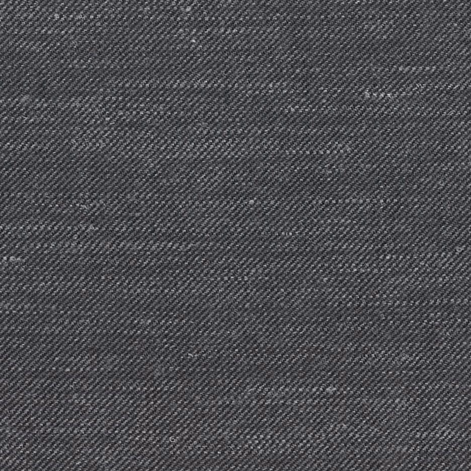 Dark soot-grey textile showing a fine, closely woven diagonal twill texture