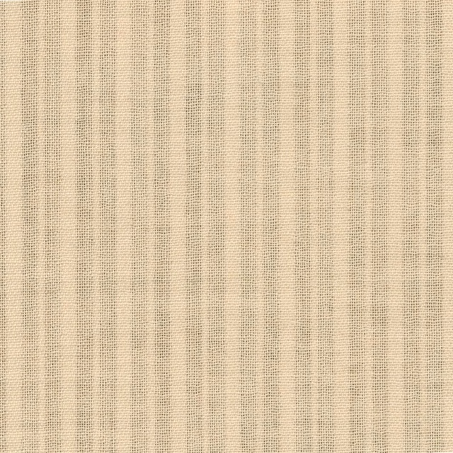 Warm ivory fine weave with narrow vertical bands and subtle beige flecks