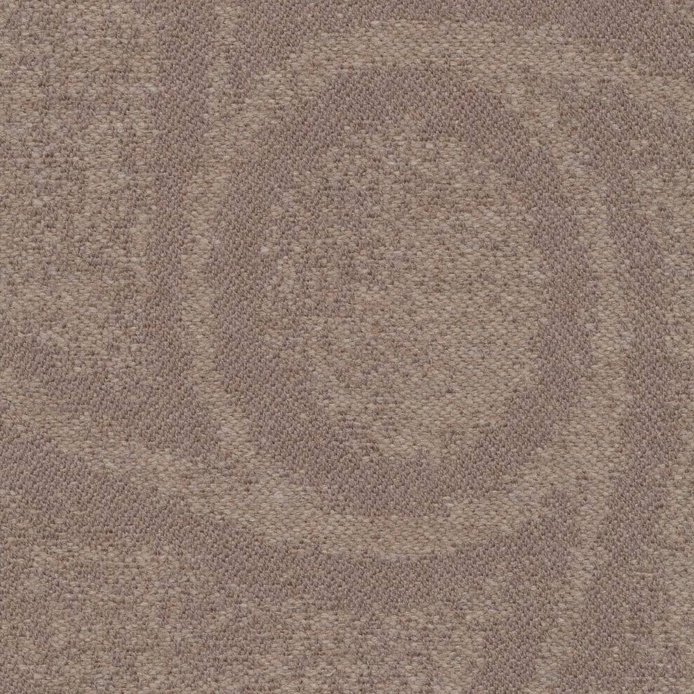Close-up of Rosslyn Stone’s muted taupe woven texture with soft tonal bands